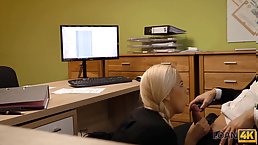 Blonde MILF has tight pussy to solve important issues regarding money