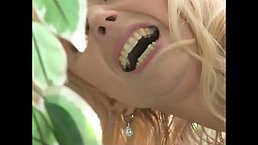 Blonde cougar in sexy white lingery gets anally fucked by young guy