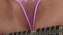 Nice boobs babe Chanel Yeoung teasing pussy with her thongs