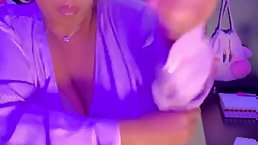 Big boobs ebony Jadee takes intense orgasm