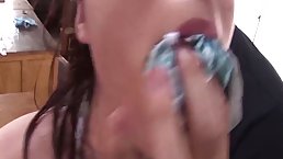 Sexy Japanese girl gets her pussy fucked hard (censored)