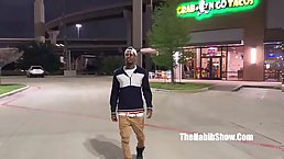 Thick ass Texas freak Ambitious Booty piss at the parking