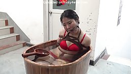 Sexy Japanese girl was tied up and bounded
