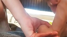 Amateur MILF homemade close-up anal masturbation