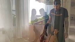 Round ass Latina babe gets fucked by her stepbro