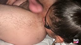 Amateur Latina licking ass and getting fart on her face