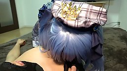 Amateur Asian cosplayer girl fucks and sucks dick