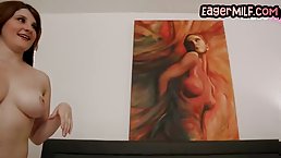 Big tits and ass stepmother fucked by big dick in POV threesome