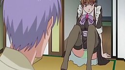 Sexy maid masturbates and cums (Anime)