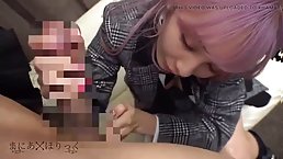 Nice tits Japanese girl gets fucked by her cross-dresser boyfriend 