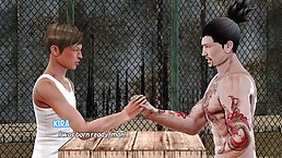 Busty security guard naked in the shower with sexy brunette girl (Max's Life)