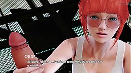 Young redhead girl gives a blowjob for the first time (Max's Life)