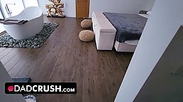 Small tits blonde babe Maria Kazi gets fucked by her stepdad (POV)