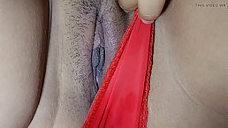 Clean shaved super tight pussy and sexy boobs (close up)