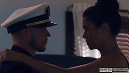 Busty Asian MILF gets fucked by horny marine