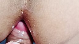 Big virgin ass has her first anal sex with creampie