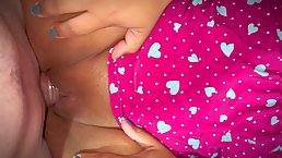 Amateur Latina MILF with glasses gets her shaved pussy fucked