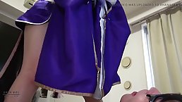 Sexy Japanese cosplayer girl gets fucked in her new costume