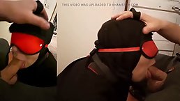 Wearing mask Mia Niqab deepthroats big cock