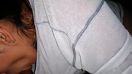 Amateur Latina MILF gets fucked and creampied after blowjob
