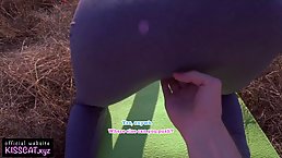 Amateur blonde babe picked up and fucked for a Pizza