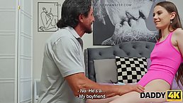 Young brunette girl gets fucked by her stepdad
