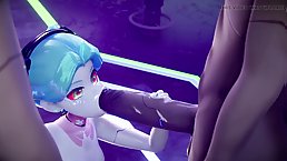 Cyberpunk Rebecca's Club Night Blacked: 3D Porn feat. Cherry (Overwatch)