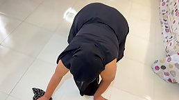 Young guy seduces Arab BBW MILF Aria Mia