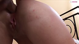 Young brunette girl gives up the backdoor