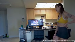 Sexy MILF gets double fucked by two movers