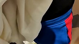 Amateur blonde MILF gets fucked in changing room