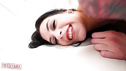 Tattooed brunette hottie Anna Deville analyzed by BBC