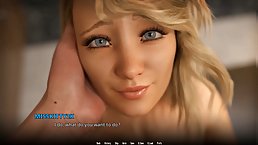 Young blonde babe sucks big cock (3D animation)