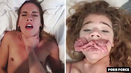 Eveline Dellai vs Sabrina Spice POV hardcore compilation