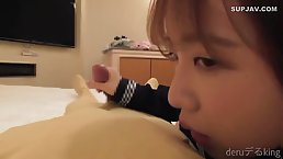 18 y.o. Japanese schoolgirl gets fucked after blowjob