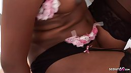 Ebony hottie Jasmine Webb seduce doctor to interracial sex