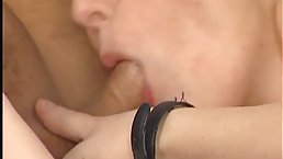 Pregnant German MILF sucks and fucks two dicks