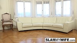 Dirty cuckold hubby watches his wife takes BBC anal fuck