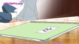 Large breasts after the class (Hentai)