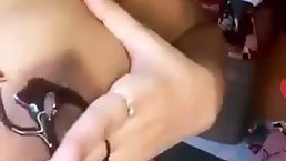 Amateur brunette MILF showing her tits (Ayushi Jaiswal Uncut)