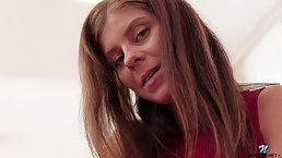 Horny MILF Tiffany Blue plays with her pussy