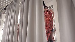 Changing my clothes in a fitting room