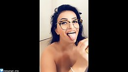 Busty Latina babe dildo blowjob and handjob compilation
