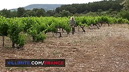 Busty brunette MILF gets fucked in the vineyards