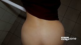 Nice quickie with a stranger girl in a public toilet