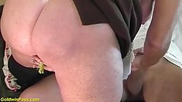 Chubby granny gets fucked in the ass