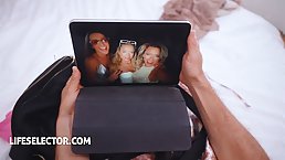 Horny pussy voyage with three hot babes on Yacht (POV)