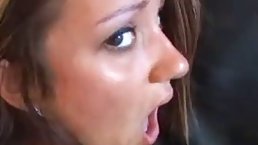 Sexy brunette teen Jordana gets fucked and creampied