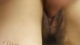 Sexy Japanese girl gets her hairy pussy pounded and creampied