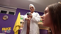 Nice lesbian threesome in the Fake hostell